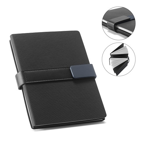 Logo trade corporate gifts picture of: Notebook A5 DYNAMIC. Notepad, Blue