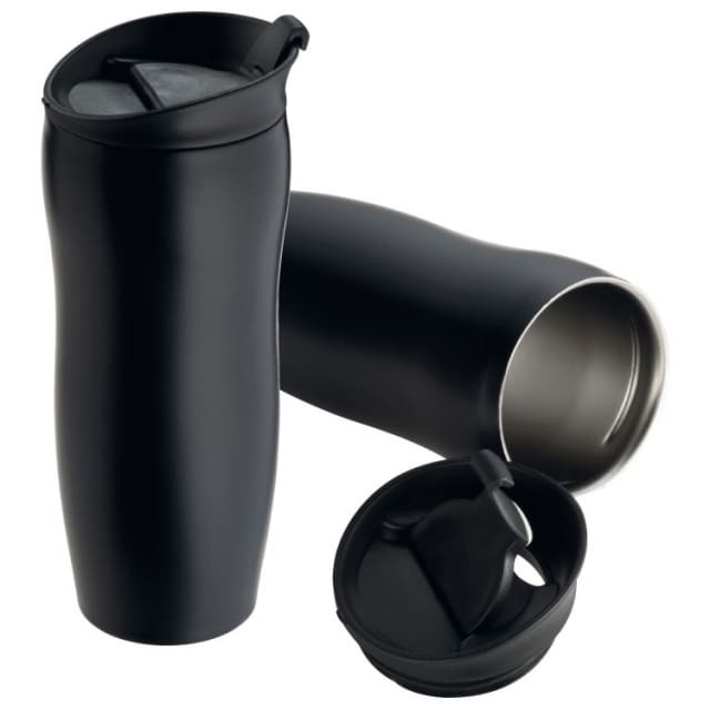 Logo trade corporate gift photo of: Drinking mug 'Beringen'  color black