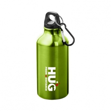 Logotrade promotional merchandise picture of: Oregon drinking bottle with carabiner, green