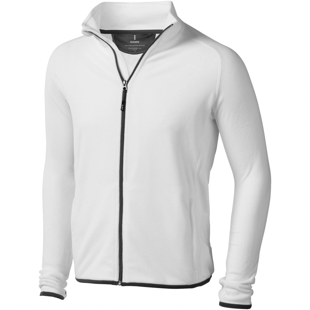 Logotrade promotional item picture of: Brossard micro fleece full zip jacket, white