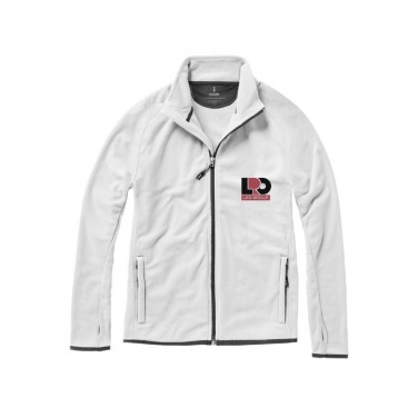 Logo trade promotional product photo of: Brossard micro fleece full zip jacket, white