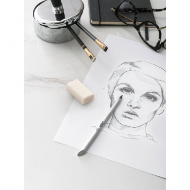 Logotrade promotional merchandise photo of: Inkless ball pen MONET, silver