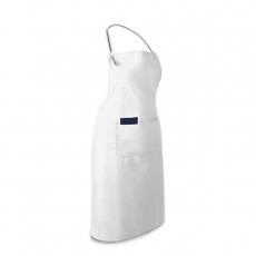 Apron with 2 pockets, white