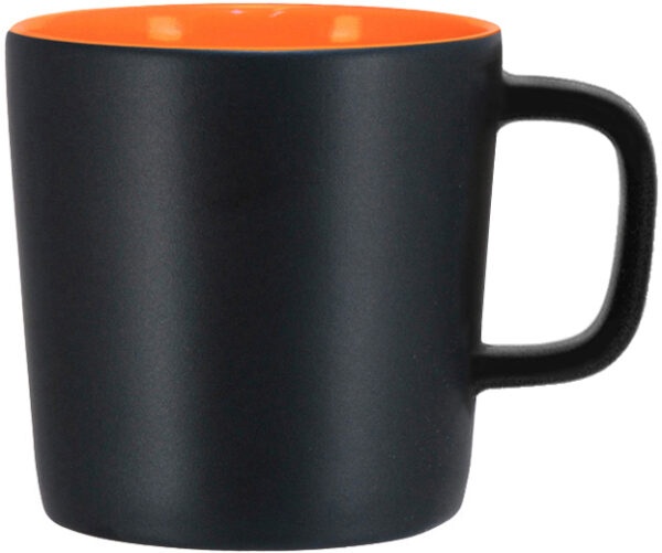 Logotrade promotional giveaway picture of: Ebba mug 25cl, black/orange