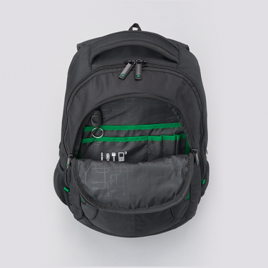 Logo trade promotional products image of: VOYAGER I BUSINESS BACKPACK, Green