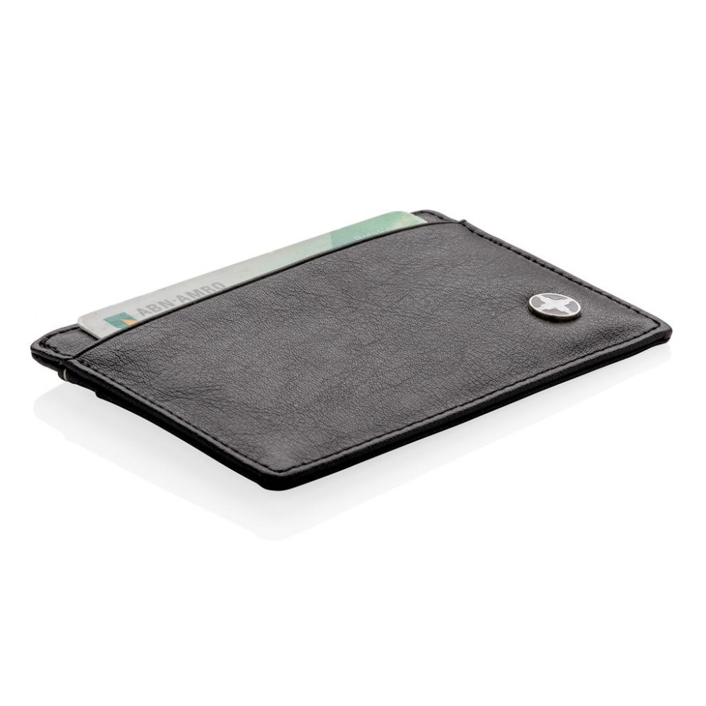 Logotrade promotional gift image of: Swiss Peak RFID anti-skimming card holder, black