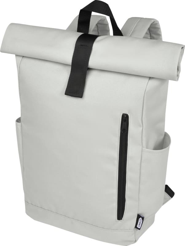 Logotrade promotional item picture of: Cool Byron 15.6" roll-top backpack 18L, light grey