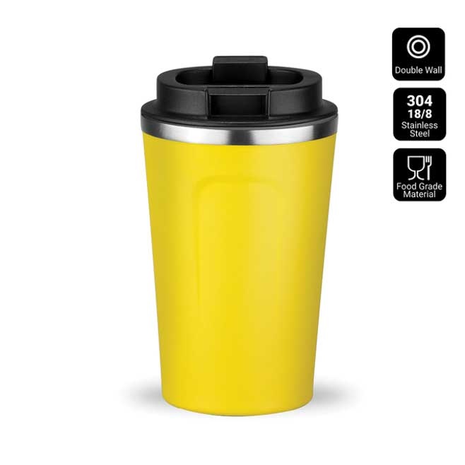 Logo trade promotional merchandise picture of: Nordic coffe mug, 350 ml, yellow