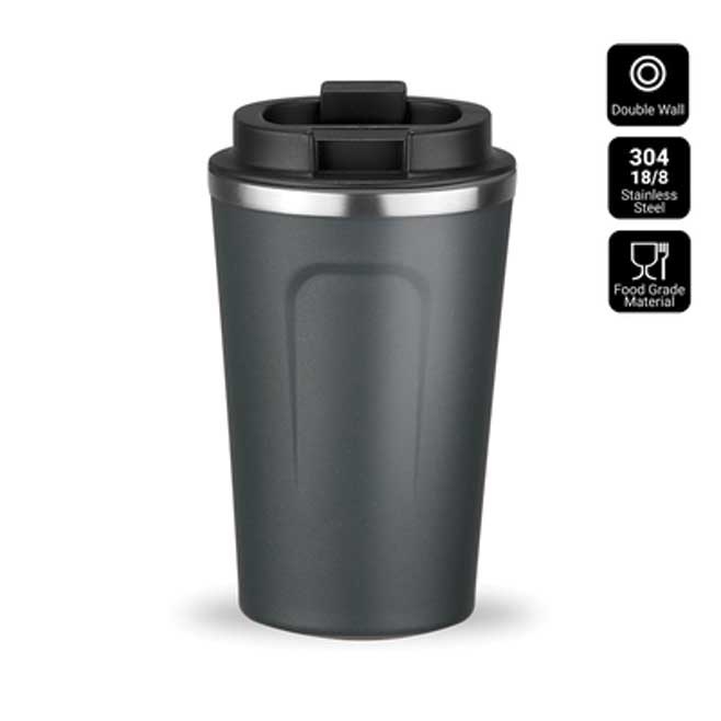 Logo trade promotional giveaways picture of: Nordic coffe mug, 350 ml, gray