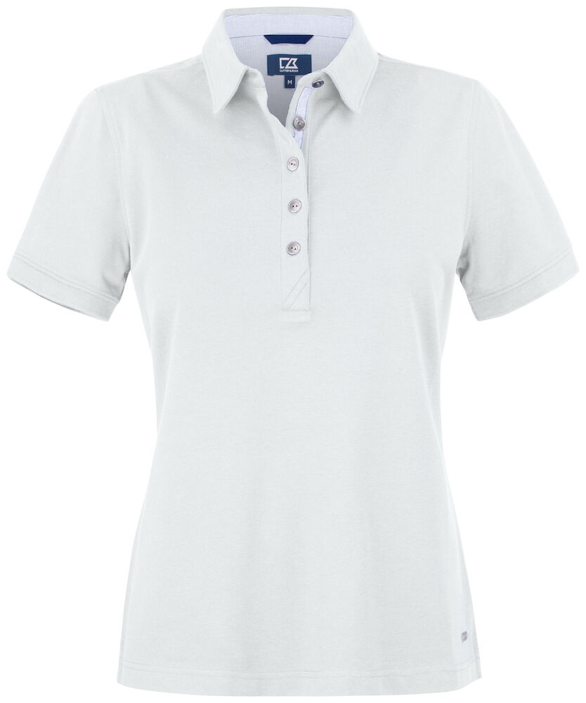 Logo trade promotional merchandise image of: Advantage Premium Polo Ladies, white