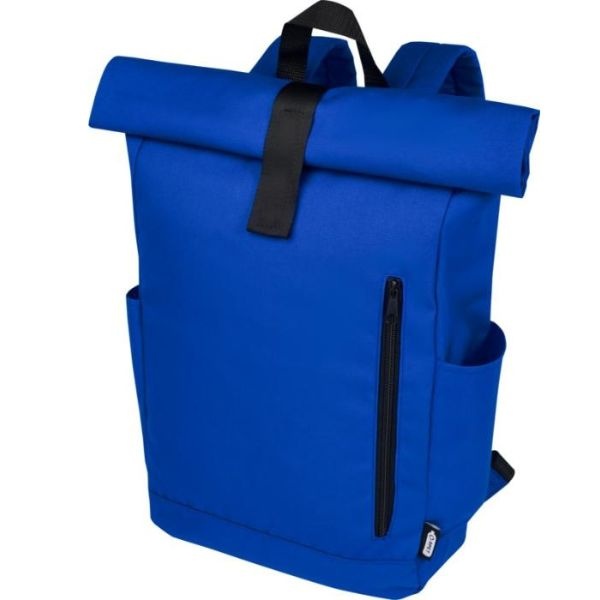 Logotrade promotional gift image of: Cool Byron 15.6" roll-top backpack 18L, blue