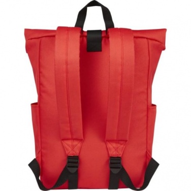 Logo trade promotional giveaways image of: Cool Byron 15.6" roll-top backpack 18L, red