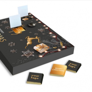Logo trade corporate gift photo of: Christmas Advent Calendar with chocolate, two sided