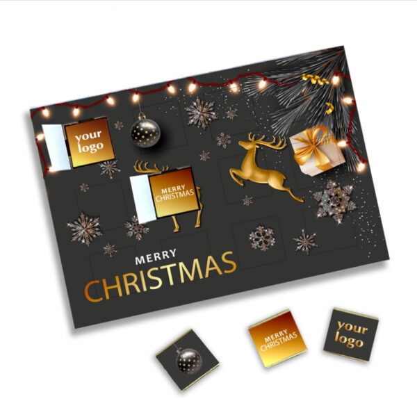 Logotrade promotional giveaways photo of: Christmas Advent Calendar with chocolate, two sided