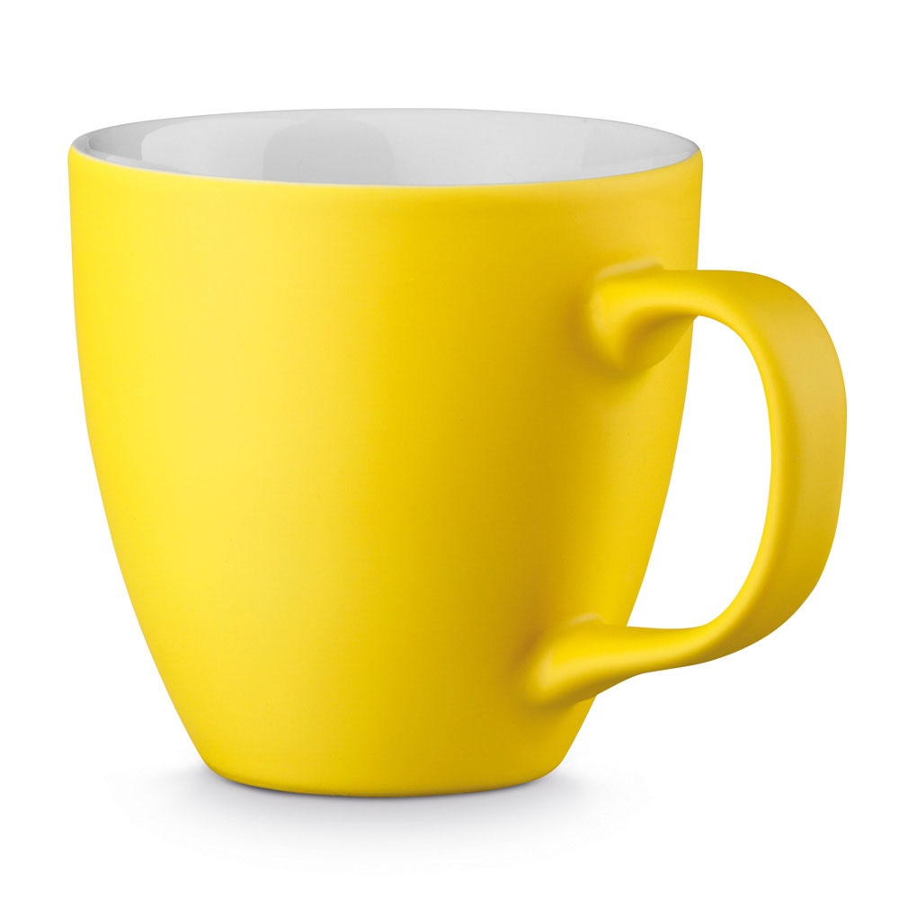 Logo trade promotional giveaways picture of: Panthony matt mug, yellow