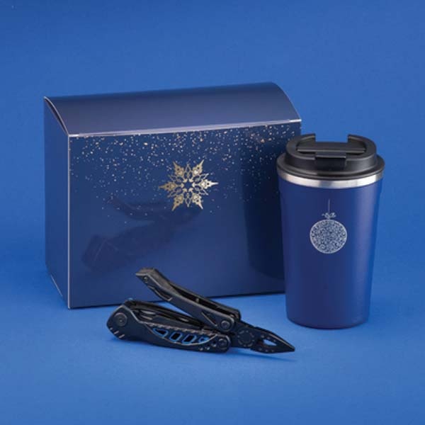 Logotrade advertising product picture of: Gift set with Nordic thermos and multi-tool