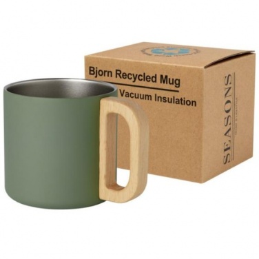 Logo trade promotional item photo of: Bjorn 360 ml RCS certified recycled stainless steel mug, green