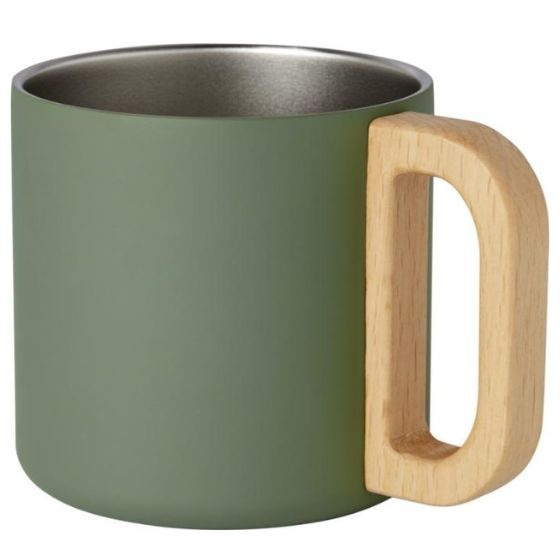 Logotrade corporate gift image of: Bjorn 360 ml RCS certified recycled stainless steel mug, green