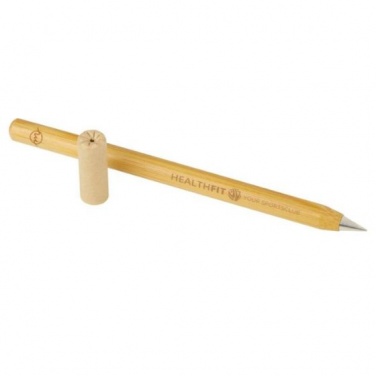 Logo trade corporate gifts image of: Perie bamboo inkless pen, natural