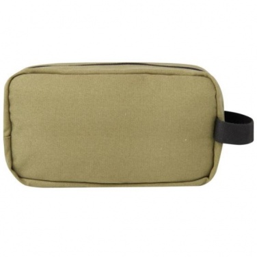 Logo trade promotional giveaways picture of: Joey GRS recycled canvas travel accessory pouch bag 3,5 l, olive