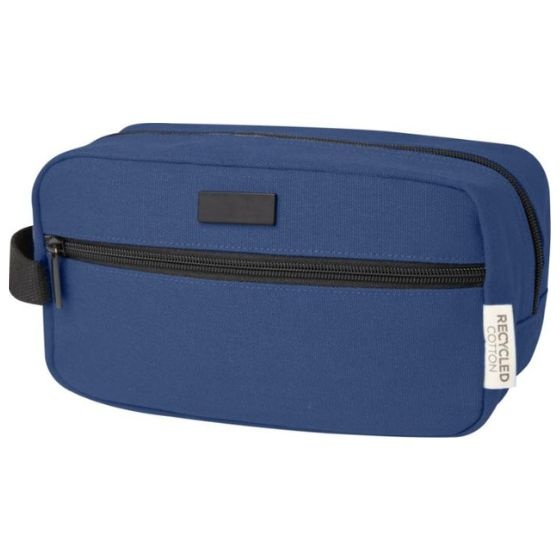 Logotrade corporate gift image of: Joey GRS recycled canvas travel accessory pouch bag 3,5 l, blue