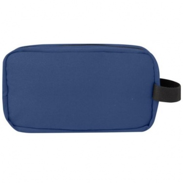 Logo trade promotional giveaway photo of: Joey GRS recycled canvas travel accessory pouch bag 3,5 l, blue