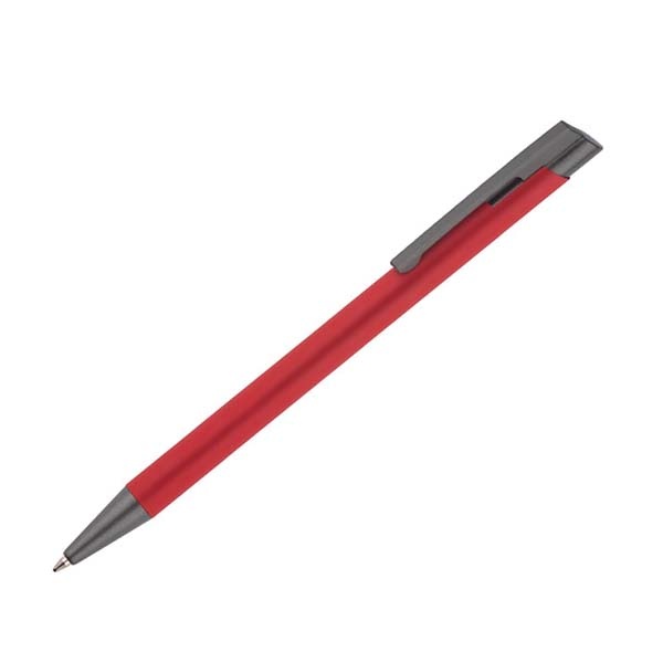 Logotrade business gifts photo of: Soft touch ballpen Optima, red