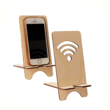 Logo trade promotional products picture of: Recycled wooden mobile phone holder