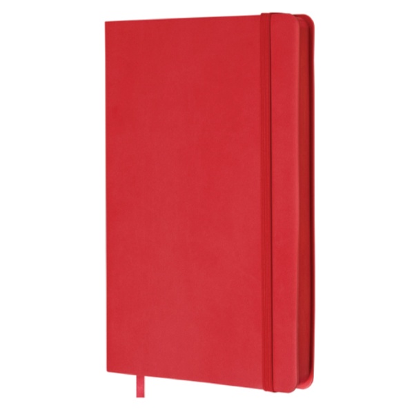 Logo trade promotional merchandise photo of: Grid notebook Shady GRS A5, red