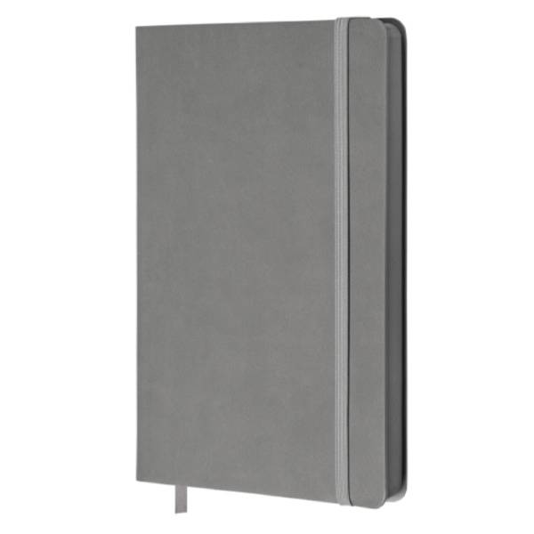 Logo trade promotional gifts image of: Grid notebook Shady GRS A5, gray