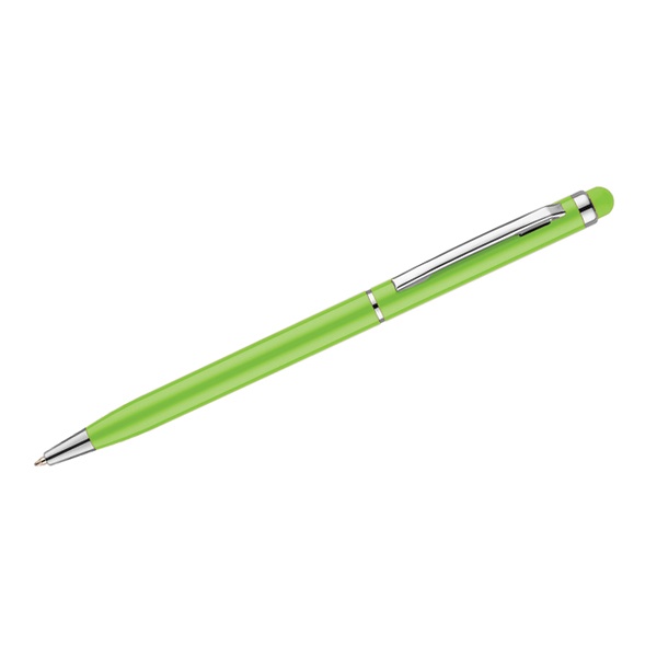 Logo trade promotional gifts picture of: Touch pen Tin, light green