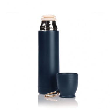 Logo trade promotional giveaway photo of: Thermos 500 ml Air Gifts with carabiner, navy blue