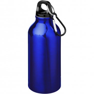 Logo trade business gift photo of: Oregon 400 ml aluminium water bottle with carabiner