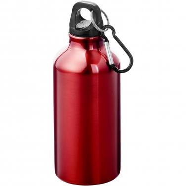 Logotrade promotional merchandise image of: Oregon 400 ml aluminium water bottle with carabiner