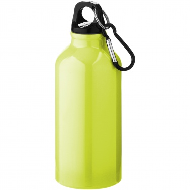 Logo trade promotional items picture of: Oregon 400 ml aluminium water bottle with carabiner