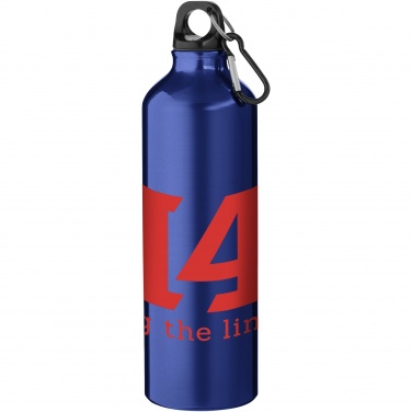 Logotrade promotional product image of: Oregon 770 ml aluminium water bottle with carabiner