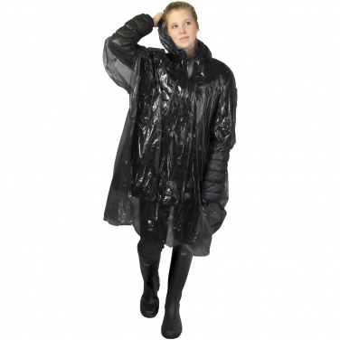 Logo trade promotional gifts image of: Ziva disposable rain poncho with storage pouch