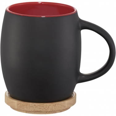 Logotrade promotional giveaway picture of: Hearth 400 ml ceramic mug with wooden coaster