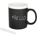 Chalk-write 330 ml ceramic mug, White