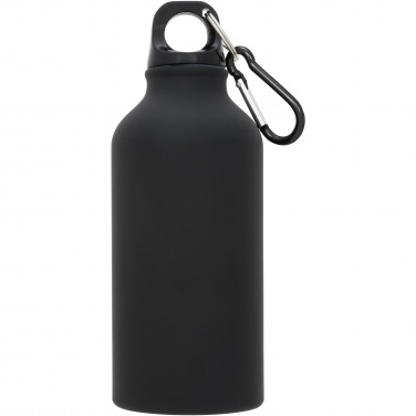 Logo trade promotional merchandise photo of: Oregon 400 ml matte water bottle with carabiner