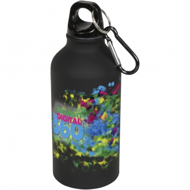 Logotrade promotional giveaway image of: Oregon 400 ml matte water bottle with carabiner