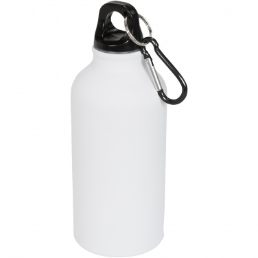 Logo trade corporate gift photo of: Oregon 400 ml matte water bottle with carabiner