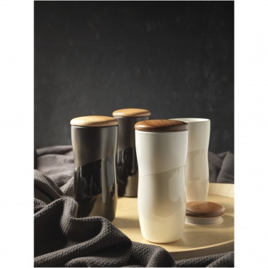 Logo trade corporate gifts picture of: Double-walled ceramic tumbler Reno 370 ml