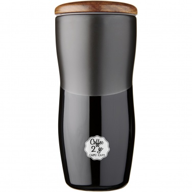 Logo trade promotional merchandise photo of: Double-walled ceramic tumbler Reno 370 ml