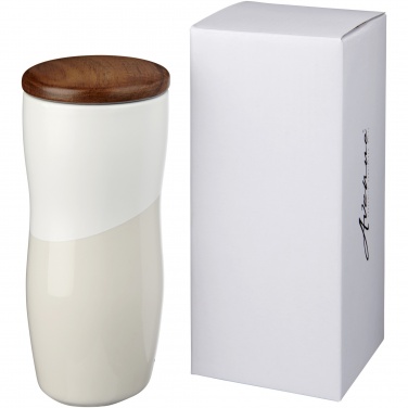 Logo trade promotional giveaways picture of: Double-walled ceramic tumbler Reno 370 ml