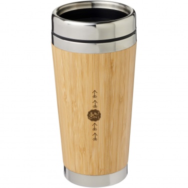 Logo trade promotional giveaways picture of: Bambus 450 ml tumbler with bamboo outer