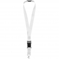 Yogi lanyard detachable buckle break-away closure, White