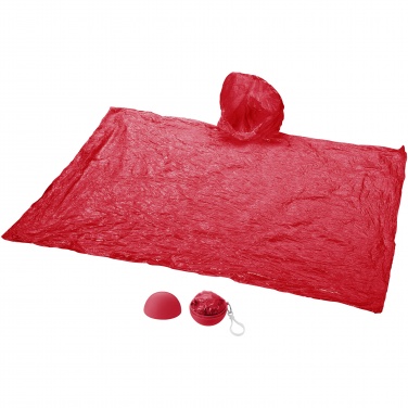 Logo trade promotional giveaway photo of: Xina rain poncho in storage ball with keychain