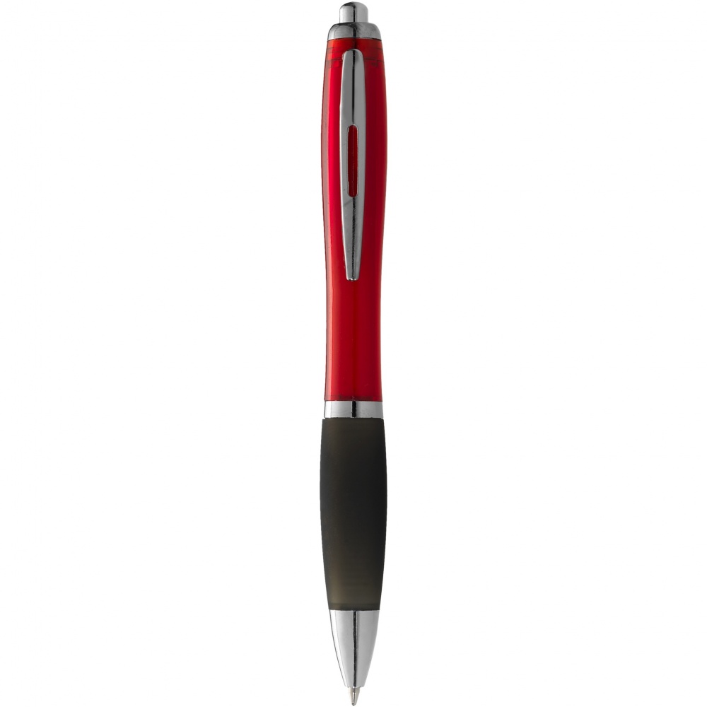 Logo trade promotional products picture of: Nash ballpoint pen coloured barrel and black grip