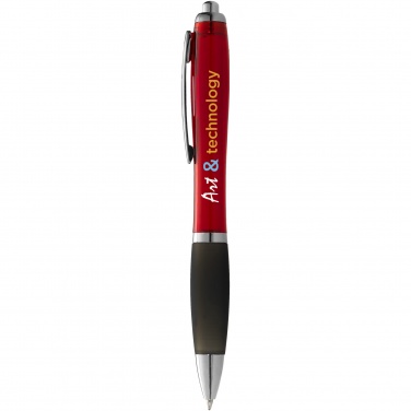 Logotrade promotional products photo of: Nash ballpoint pen coloured barrel and black grip